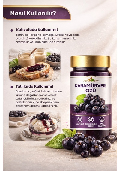 Kara Mürver Özü Katkı, Koruyucu, Renklendirici İçermez Diğer