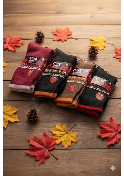 Yün Çorap 4'lü Paket Asorti Set2