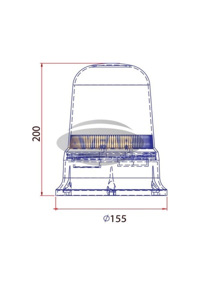 Ayfar Tr 503-8 Ledli Galaxi Tepe İkaz Lambası 12v / 24v