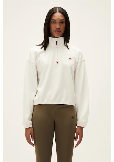 Bad Bear 22.04.12.004-c04 Scarlette Half Zip Kadın Sweatshirt Beyaz