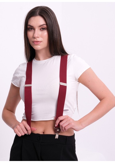 Cottonlab Bordo Kadın Pantolon Askısı