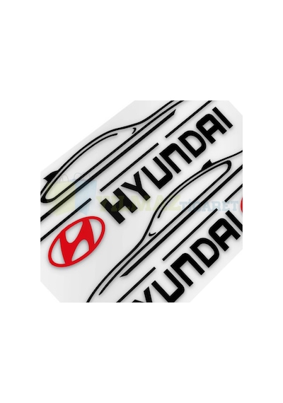 Hyundai Logo Yan Ayna Şerit Oto Sticker Yapıştırma Etiket 1 Çift