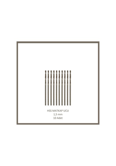 Hss Matkap Ucu 1,5 Mm, Metal, Ahşap, Plastik İçin 10 Adet