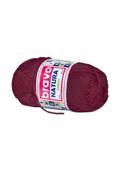 Natura Cotton Bordo 502 Pamuk İplik 100gr 200mt