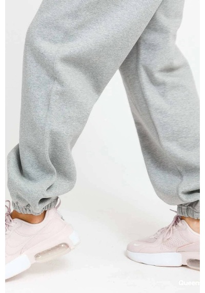 Nike Solo Swoosh Fleece Pant Pamuklu Şardonlu Bol Kesim Yüksek Bel Kadın Eşofman Altı Gri