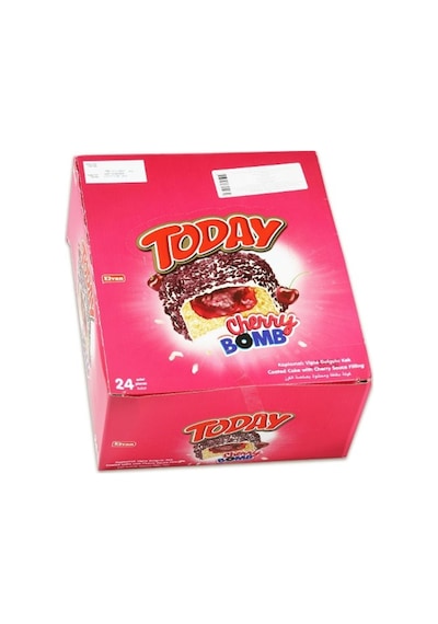 Today Cherry Bomb Vişneli Kek 50 Gr. 24 Adet (1 Kutu)
