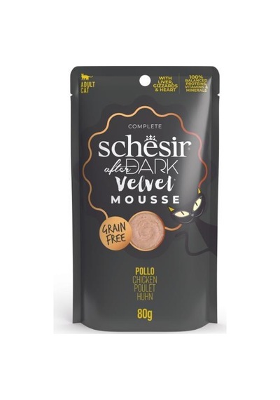 Schesir After Dark Mousse Tavuk Etli Tahılsız Yetişkin Kedi Konservesi 80 Gr