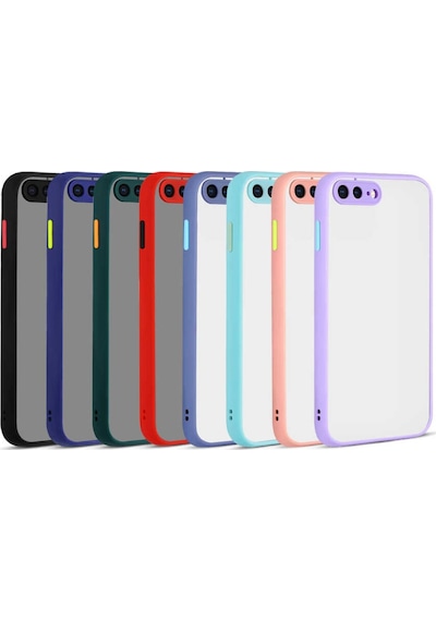 Apple Uyumlu iPhone 8 Plus Kilif Lens Korumali Mat Silikon Kapak 449248205