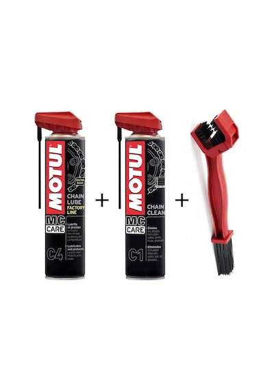 Motul Zincir Bakım Seti C1 + C4 + Fırça