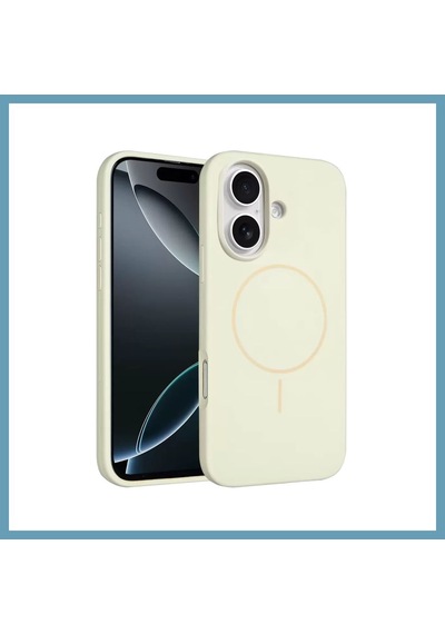 Bezos Joko İphone 16 Plus Uyumlu Kılıf Jully Magsafe Kapak - Bej Mbt06