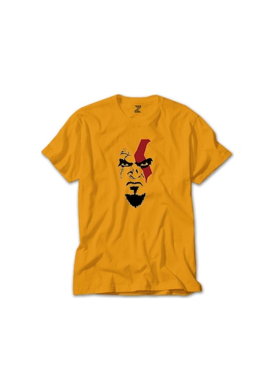 God Of War Kratos Face Sarı Tişört