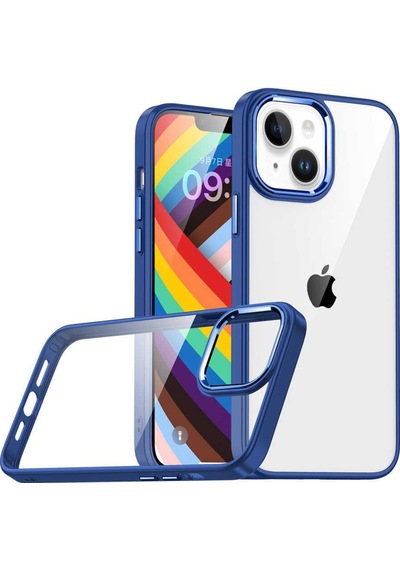 Apple Uyumlu iPhone 14 Plus Kilif Flora Buton,Kenar Çevresi Renkli Kilif 559720676