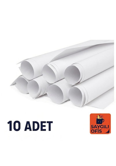 Saygılıofis Fon Kartonu 10 Lu Gri 50x70 Cm 1 Paket Beyaz