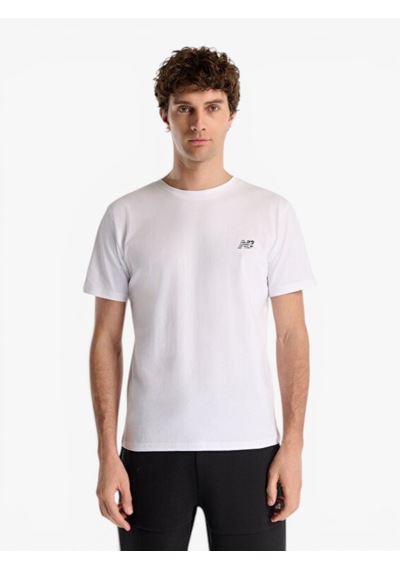 New Balance Mnt1537 Erkek Beyaz T-shirt - Mnt1537