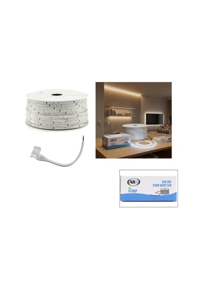 100mt 6500k - Beyaz Dış Mekan Şerit Led 220v 120led Ars-348985 Bx40