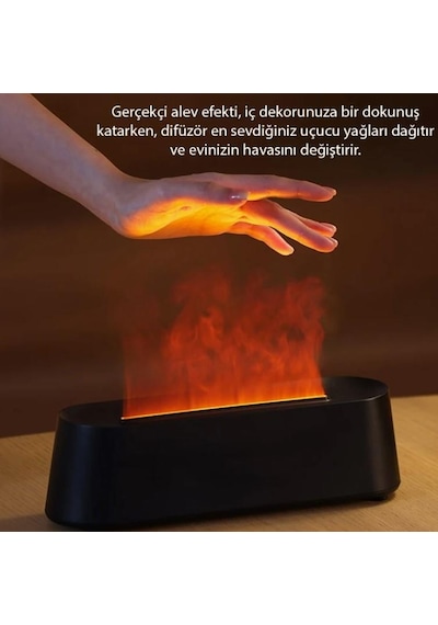 Zhltools A3 Ev Ve Ofis İçin Alev Difüzörü Ve Ultrasonik Hava Nemlendici