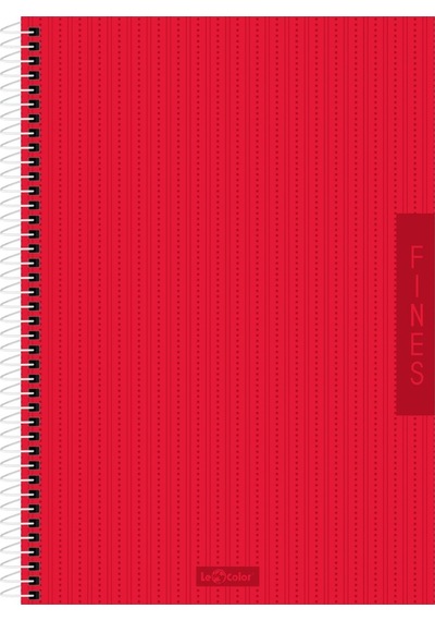 Fines Ofis Defter A4 Spiralli Kareli Kırmızı