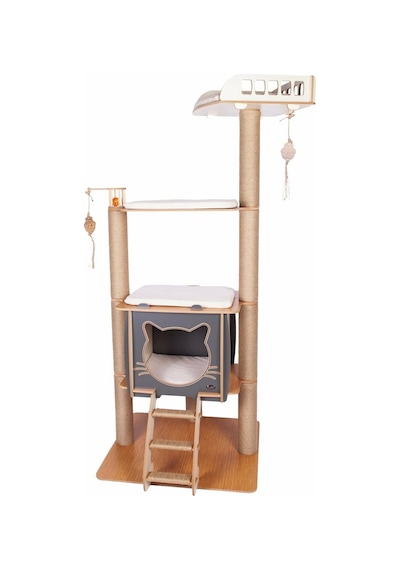Pati Home Vip Dubleks Katlı Kedi Tırmalama Evi  XL 69 x 76 x 155 CM