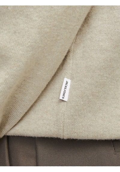 Jack & Jones Erkek Polo Gömlek Einfarbig Bej Sweatshirt - 12268210