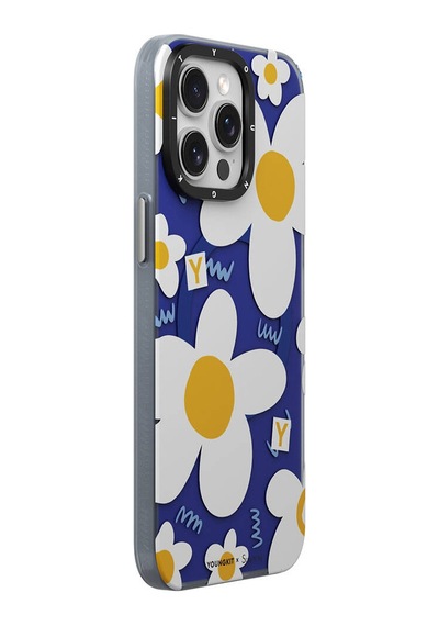 Apple Uyumlu iPhone 15 Pro Max Kılıf Magsafe Özellikli Sunshine Tasarım Youngkit Spring Breeze Seri Beyaz