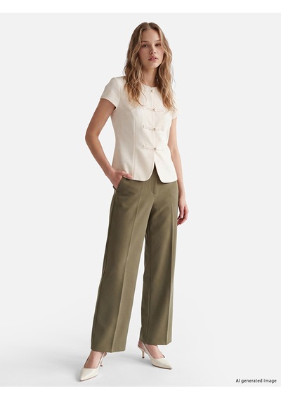 Lcw Vision Haki Regular Fit Kadın Pantolon