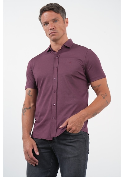 İmza Bordo İtalyan Yaka Kısa Kol Cepsiz Slim Fit Pamuklu Gömlek 1004260158 İmza Bordo İtalyan Yaka Kısa Kol Cepsiz Slim Fit Pamuklu Gömlek 1004260158