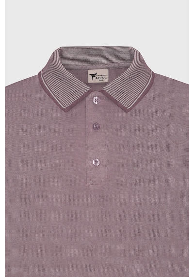 AC&Co / Altınyıldız Classics 4A4820200047BRDM Düğmeli Polo Yaka Cepsiz Slim Fit Erkek Tişört Bordo