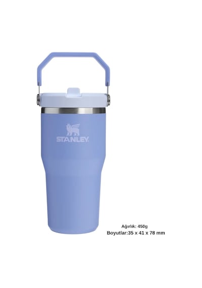Stanley The Iceflow Flip Straw Pipetli Termos Bardak 0.59 Lt Matara Lila