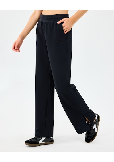 Skechers W Essential Wide Leg Regular Fit Sweatpant Kadın Siyah Eşofman Altı S2610010-3817 Siyah