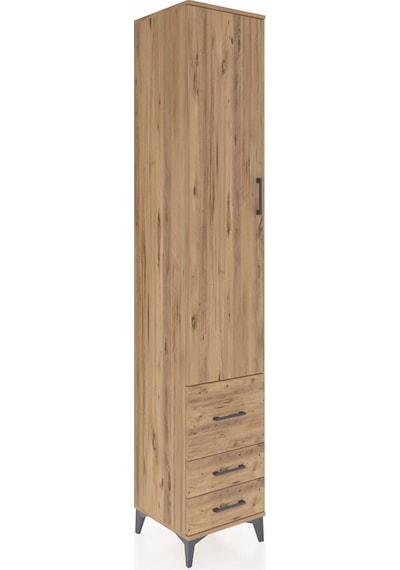 Hyperion Dolap 5 Raflı 3 Çekmeceli Tek Kapaklı 44x44x243 Çam-çam Atlas Çam
