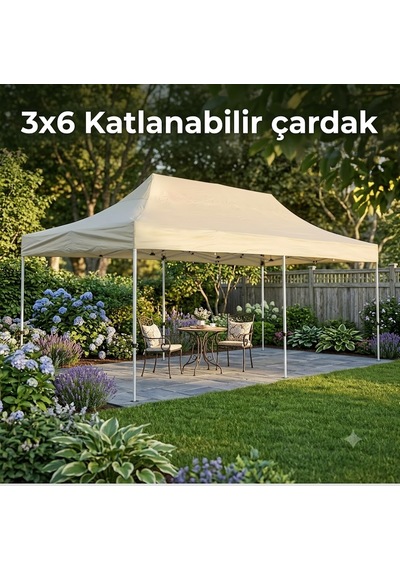 Missidea 3 6 Makaslı Katlanır Çardak Krem