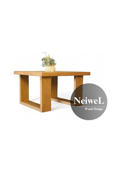 Neiwel Saes Doğal Ahşap Sehpa-60-60 Açık Ceviz