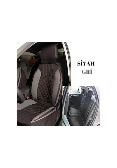 Mazda 323 Oto Koltuk Minderi Ön Arka 5'li Takım Siyah Gri Şhn