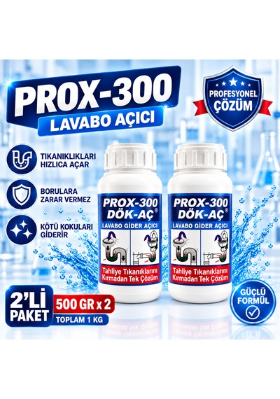 Prox -300 2'li Dök-aç Lavabo-banyo-wc Gider Açıcı 500 Gr