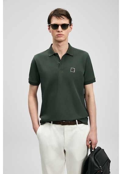 Lufian Carter Smart Erkek Polo Tişört Haki Haki 111040233100630 Haki