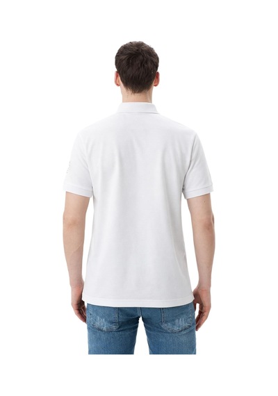 Arma Ar-ma Erkek Polo Yaka Tişört Resim Baskili Örme Kumaş Regular Fit %100 Pamuk 30/1 Çift Toplama Penye Pike Y31374358902 Beyaz-b1