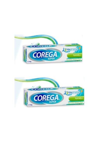 Süper Protez Yapıştırıcı Krem Naneli 40gr X2