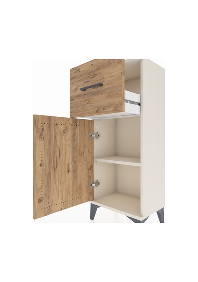 Arges Komodin Tek Raflı Tek Çekmeceli Tek Kapaklı 44x30x106 Aytaşı-çam Aytası