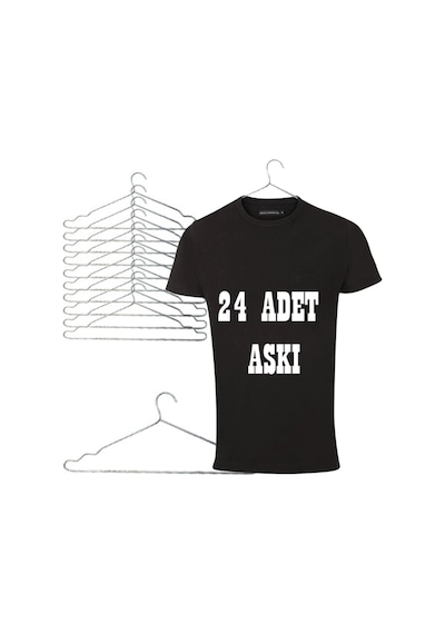 Metal Elbise Askısı Kıyafet Askısı 24Lü Askı 6066 Çok Renkli
