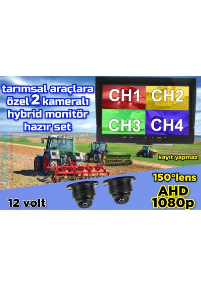 7''ekran + 2 Adet 150'' Ahd 1080p Ultra Mini Kamera Kayıt Yapmaz