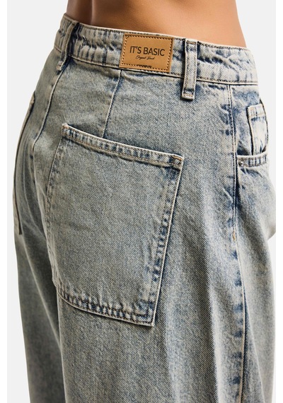 Itsbasic Kadın T.kot 4s6-67 Mega Balon Fit %100 Koton Denim Jean