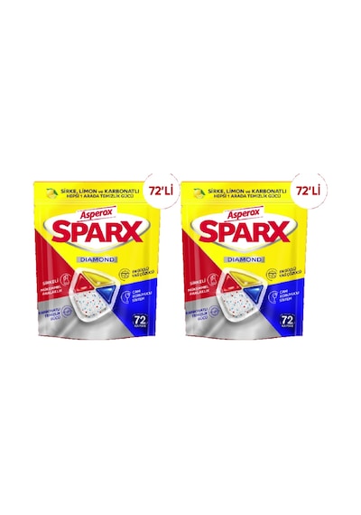 Asperox Sparx Diamond Bulaşık Makinesi Kapsülü 2x72 Li 144 Kapsül