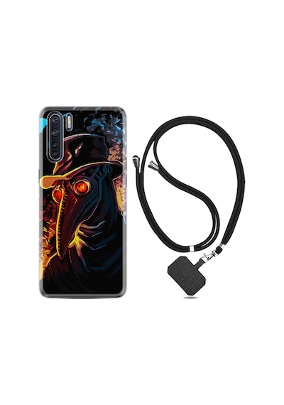 Oppo A91 Kılıf Boyun Askılı Karga 1616