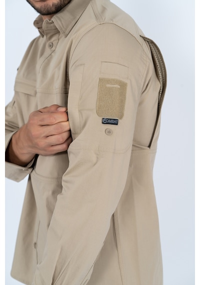 Combat tactical taktik fermuar cepli koruma swat outdoor gömlek Bej