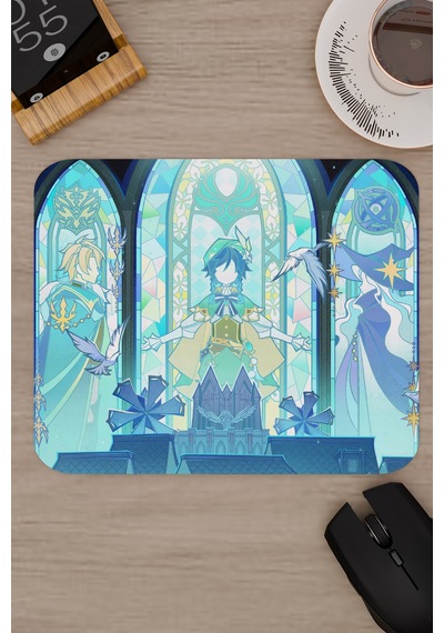 Venti Genshin Impact Anime Gacha V3 - 22x18 Gaming Mouse Pad Fare Altlığı
