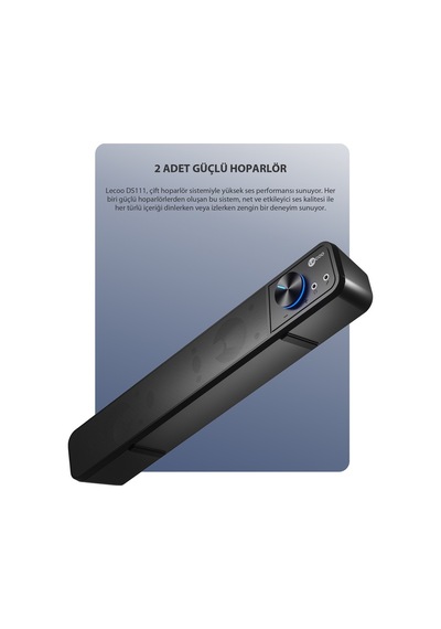 Lecoo Ds111 Kablolu Usb + 3.5mm Jack Girişli 6w Soundbar Hoparlör