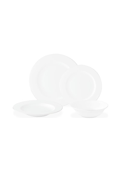 Madame Coco Galena 6 Kişilik 24 Parça Yemek Takımı - Beyaz/silver 8684427193433 Çok Renkli