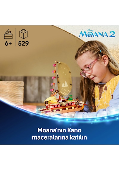 LEGO® ǀ Disney Moana’nın Macera Kanosu 43270 - 6 Yaş ve Üzeri Çocuklar için Yaratıcı Oyuncak Yapım Seti (529 Parça)