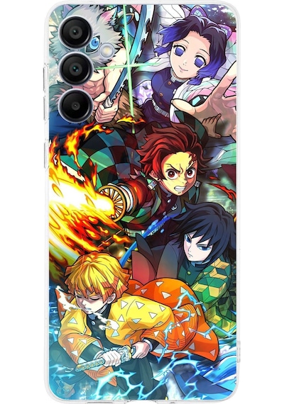 Samsung Galaxy A16 Uyumlu Demon Slayer Efsanesi:iblis Avcıları Baskılı Silikon Kılıf Renkli