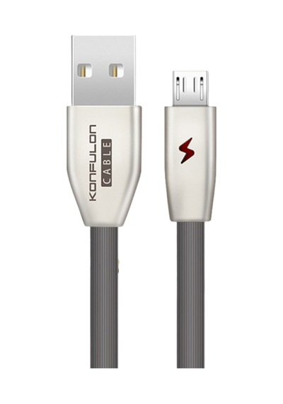 S53 Led Işıklı Micro Usb Kablo 1m 3a - Siyah Standart